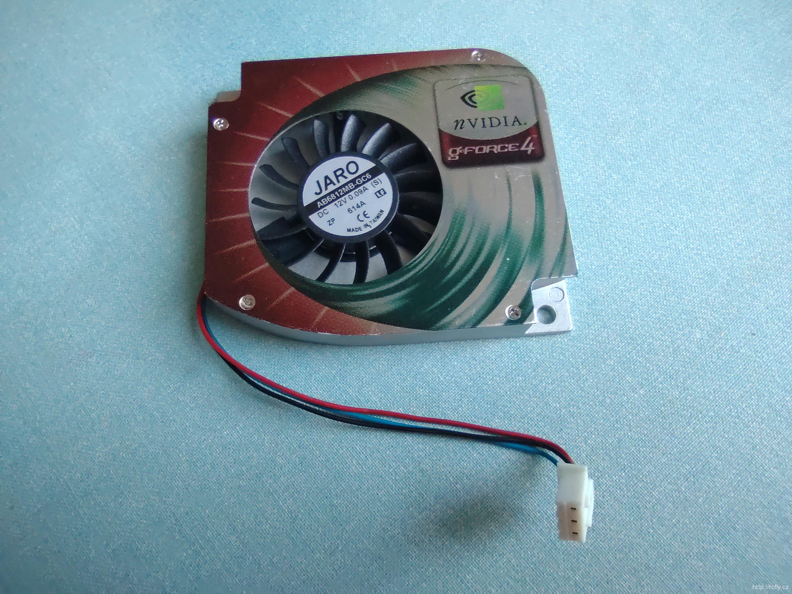 Ventilátor JARO AB6812MB-GC6 na chladiči  nVidia G-Force4
