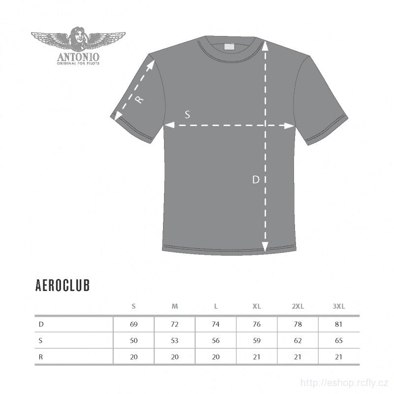 ANTONIO-Tričko AEROCLUB - CZ vel.XXXL