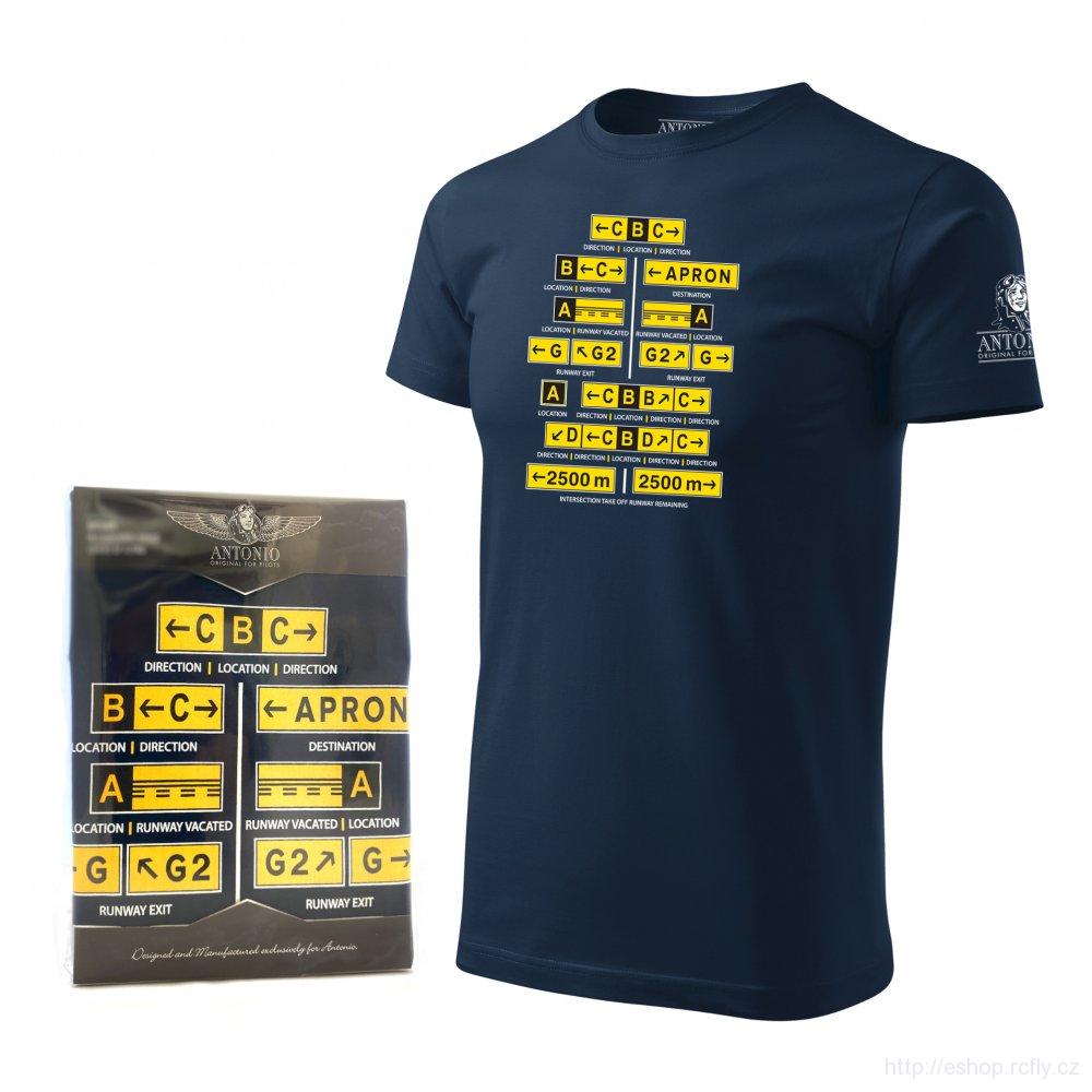 ANTONIO-Tričko s dopravním značením na letišti MARKING vel.S
