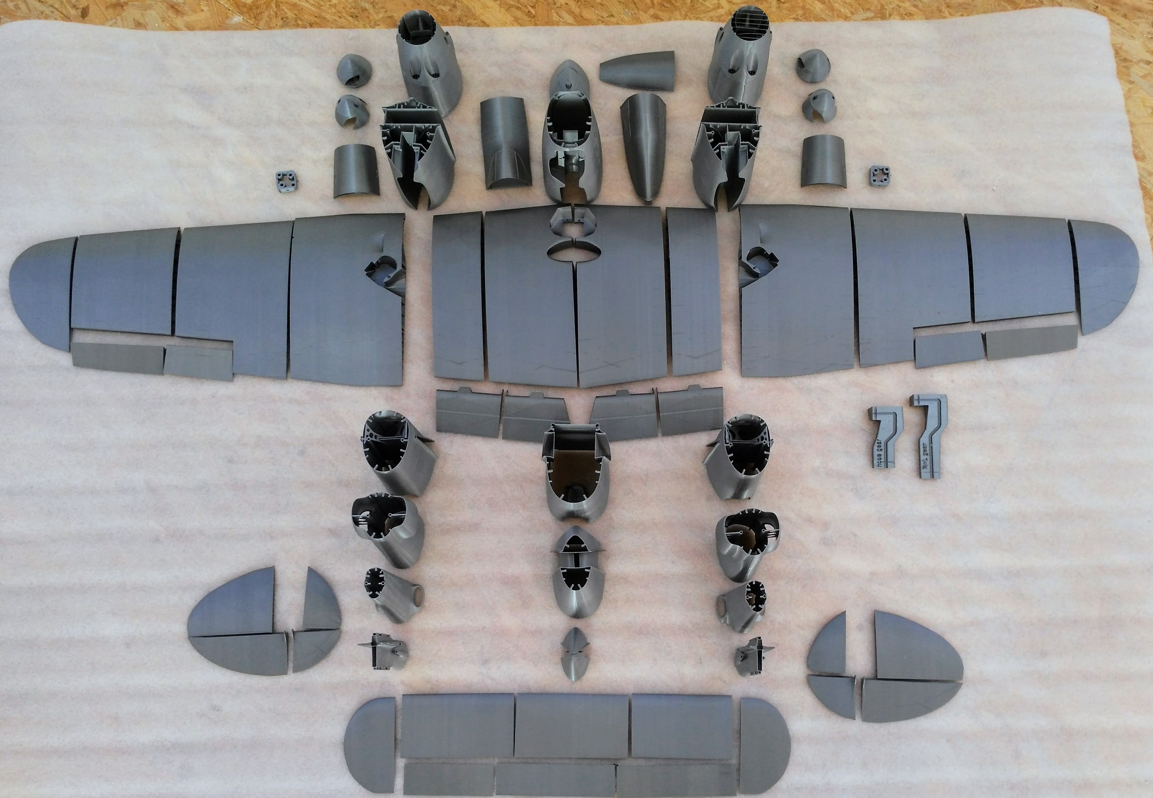 3D vytištěný model Lockheed P-38 Lightning