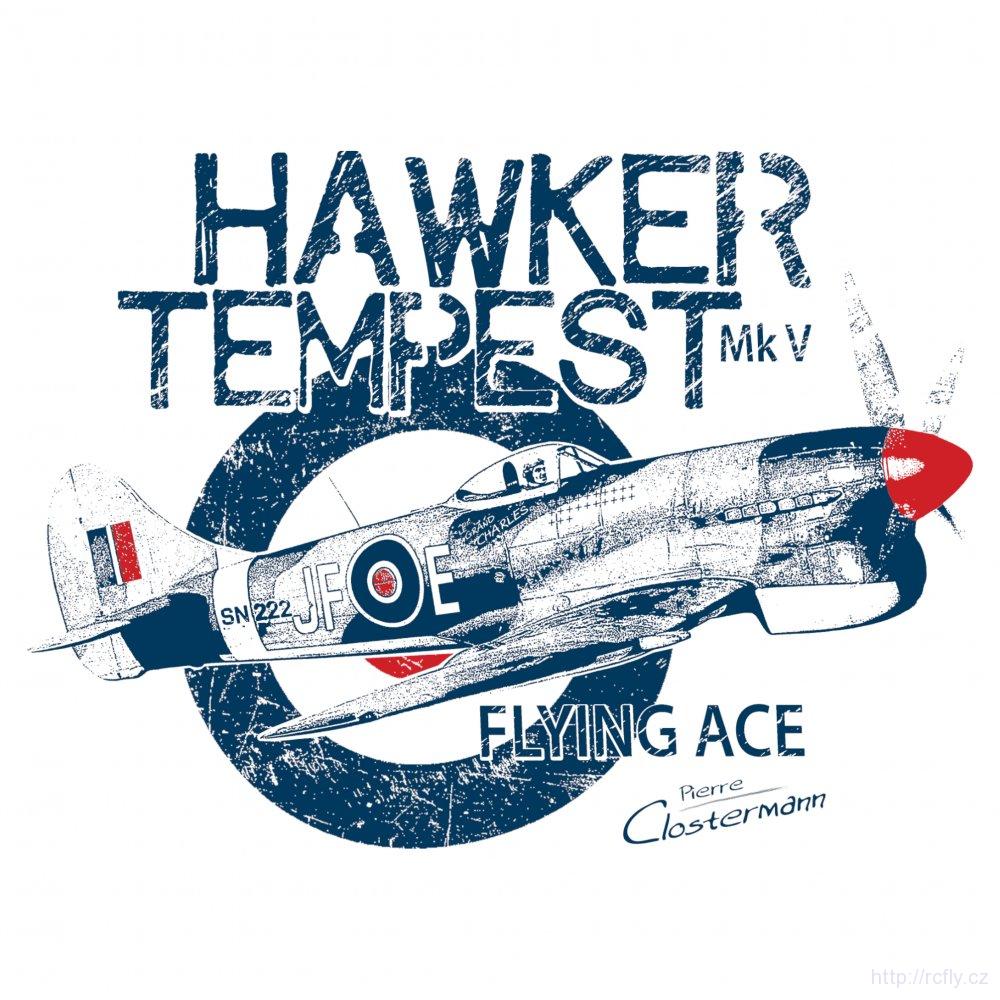ANTONIO-Tričko s RAF stíhačkou HAWKER TEMPEST vel.XL