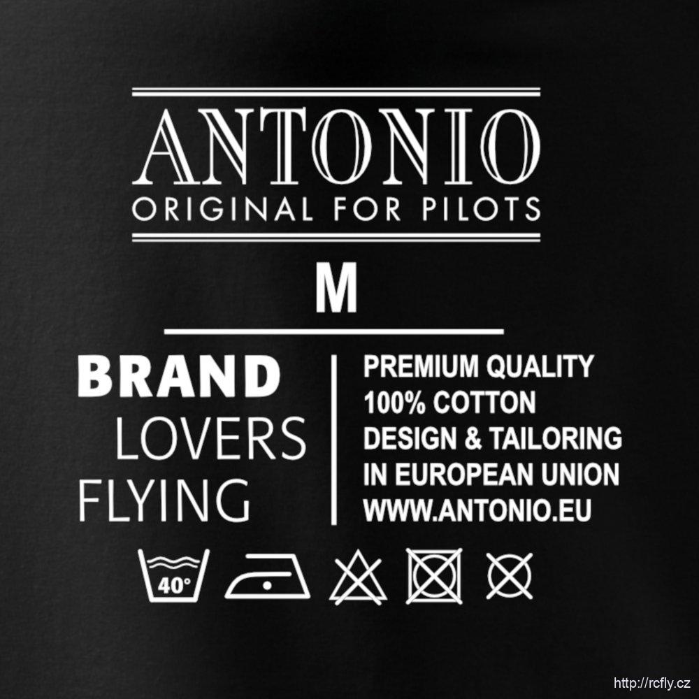 ANTONIO-Tričko letecké PILOT Black Vel. S
