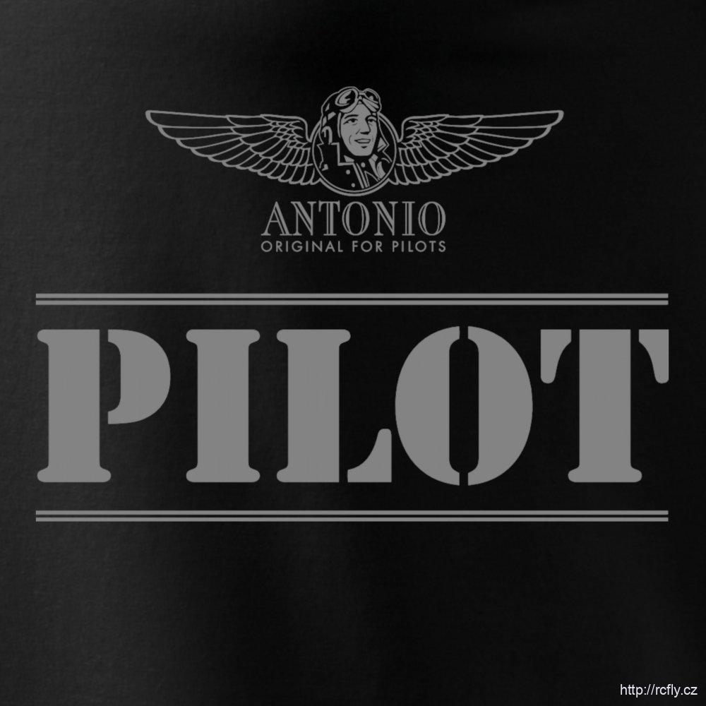 ANTONIO-Tričko letecké PILOT Black Vel. XXL