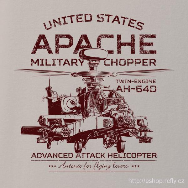 ANTONIO- Tričko s bojovým vrtulníkem APACHE AH-64D vel.M