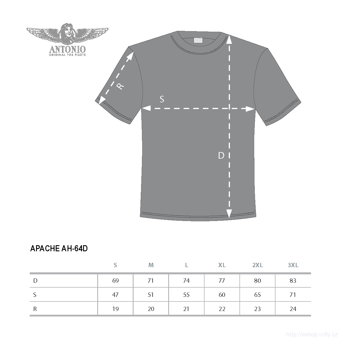 ANTONIO- Tričko s bojovým vrtulníkem APACHE AH-64D vel.M