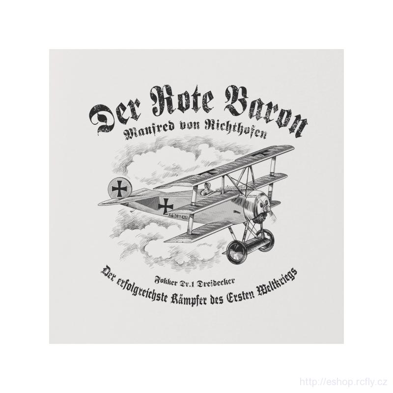 ANTONIO- Tričko s trojplošníkem FOKKER DR.1 DREIDECKER vel.M