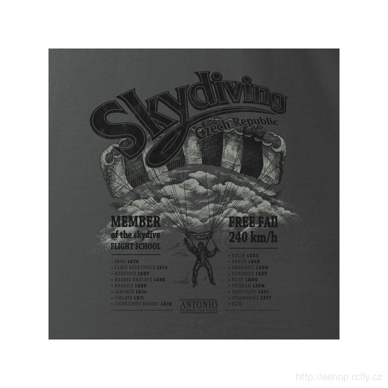 ANTONIO-Tričko parašutistické SKYDIVING - CZ vel. "M"