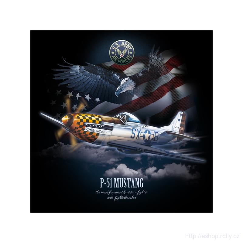 ANTONIO-Tričko s letounem P-51 MUSTANG vel.M