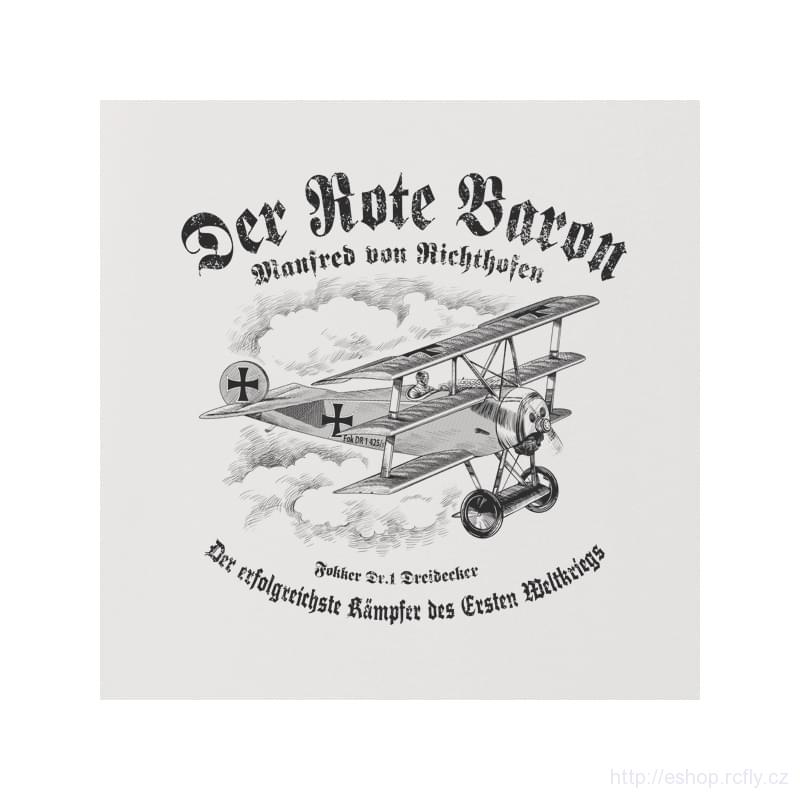 ANTONIO-Dámské tričko s trojplošníkem FOKKER DR.1 DREIDECKER vel.L