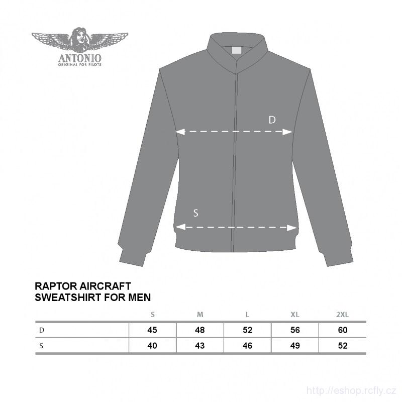 ANTONIO- Mikina s leteckou tématikou AIR SERVICE vel.XXL