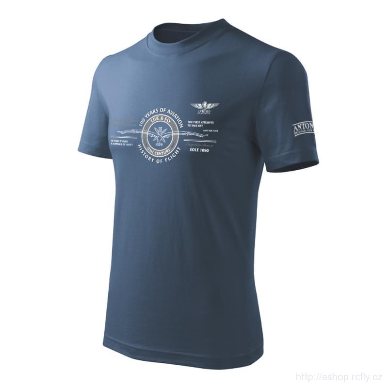 ANTONIO-Tričko historie létání HISTORY OF FLIGHT vel.XXL