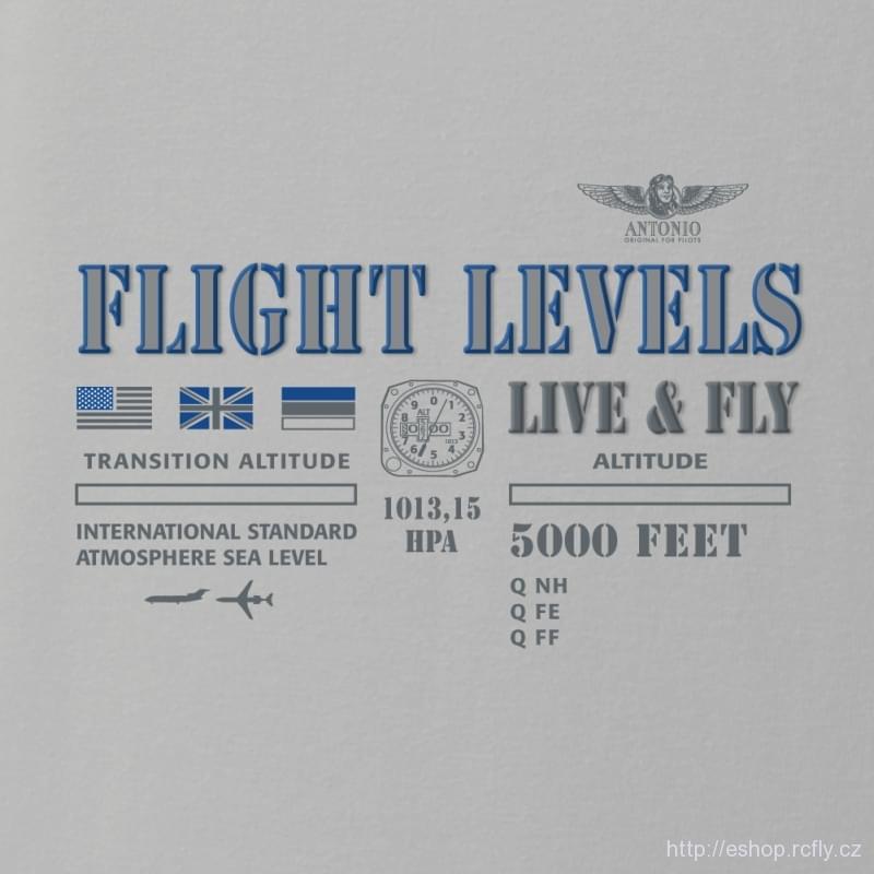 ANTONIO-Tričko letové hladiny FLIGHT LEVELS vel.S