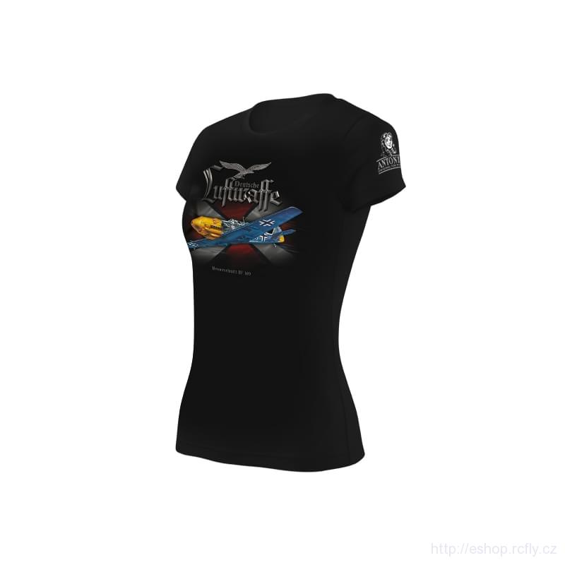 ANTONIO-Dámské tričko s letounem MESSERSCHMITT BF 109 vel.S