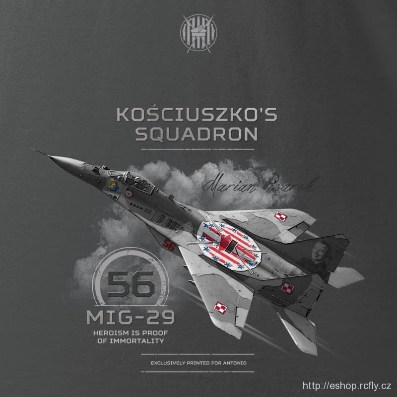 ANTONIO-Dámské tričko se stíhačkou MIG-29 KOŚCIUSZKO'S SQUADRON #56 vel.XXL
