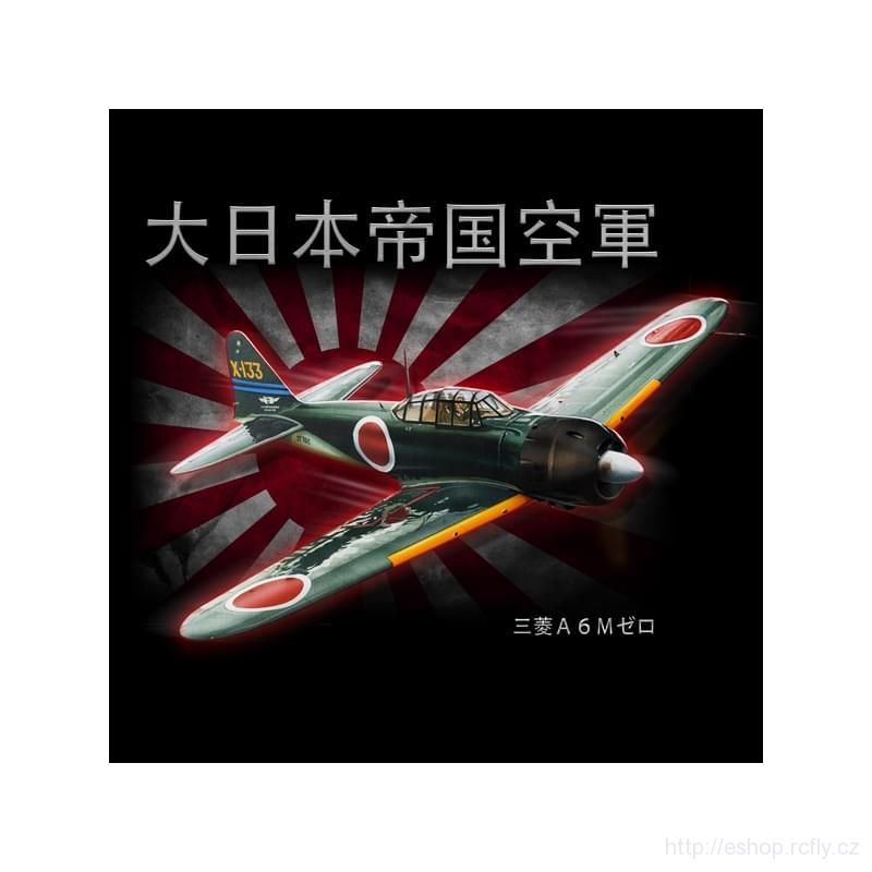 ANTONIO-Dámské tričko s letounem MITSHUBISHI A6M ZERO v.Jp vel.XL