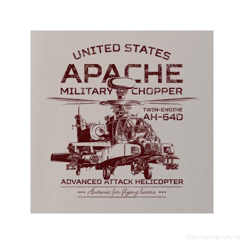 ANTONIO- Tričko s bojovým vrtulníkem APACHE AH-64D vel.M