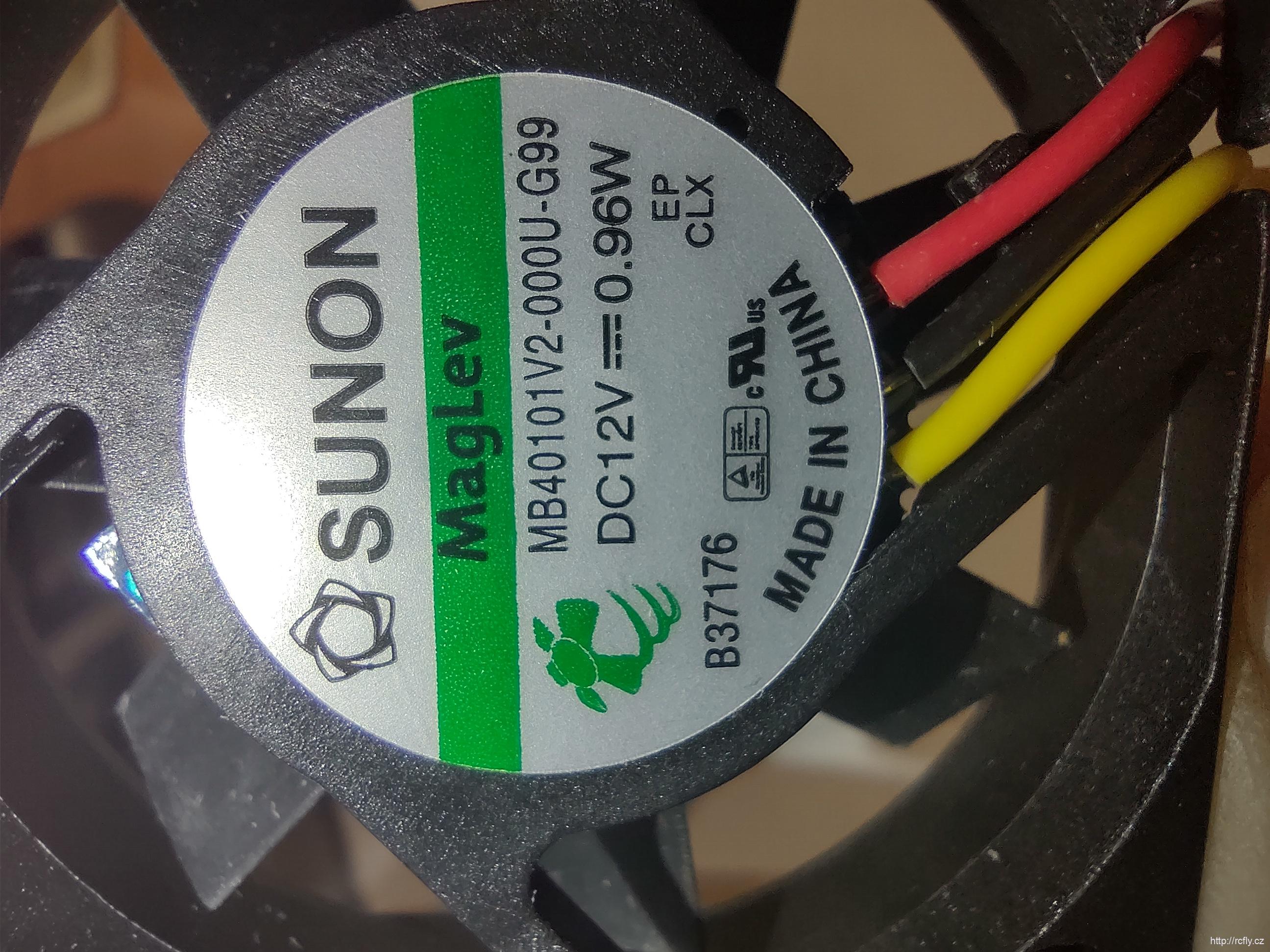 Ventilátor SUNON 40x40x10mm  DC12V/0,96W