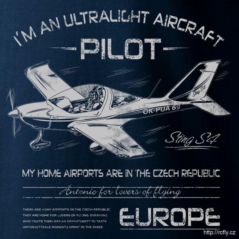 ANTONIO-Tričko s ultralight letadlem STING S-4 vel.M