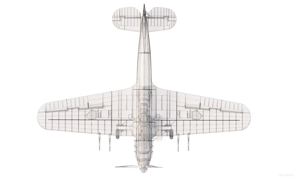 3D vytištěný model Hawker Hurricane Mk.II