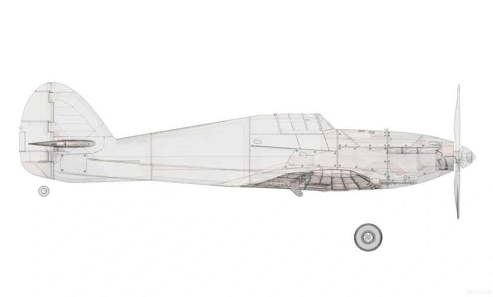 3D vytištěný model Hawker Hurricane Mk.II